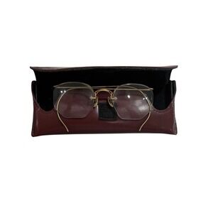 AO American Optical 12KGF Gold Filled Prewar Rimless Octagon Art Deco Eyeglasses